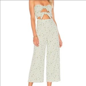 Floral majorelle jumpsuit in mint green